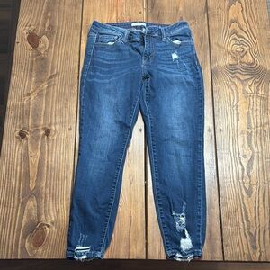 Cello Dark Blue Distressed Skinny Jeans